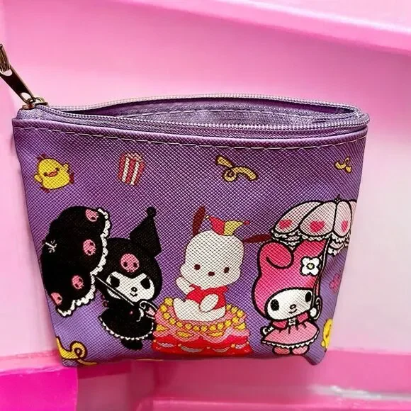 🤯5/$25🤯 Sanrio Kuromi My Melody Pochacco Purple Coin Purse - Picture 3 of 3